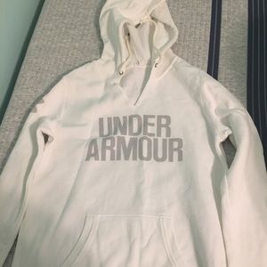 White Under Armour hoodie.